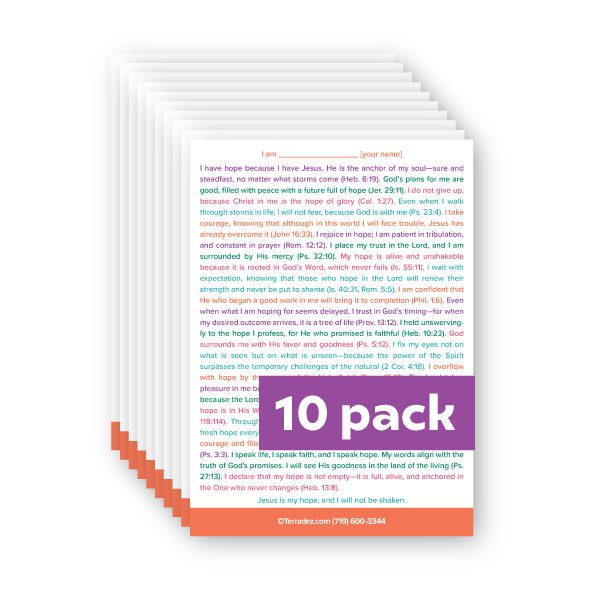 Hope Confession Card - 10 Pack